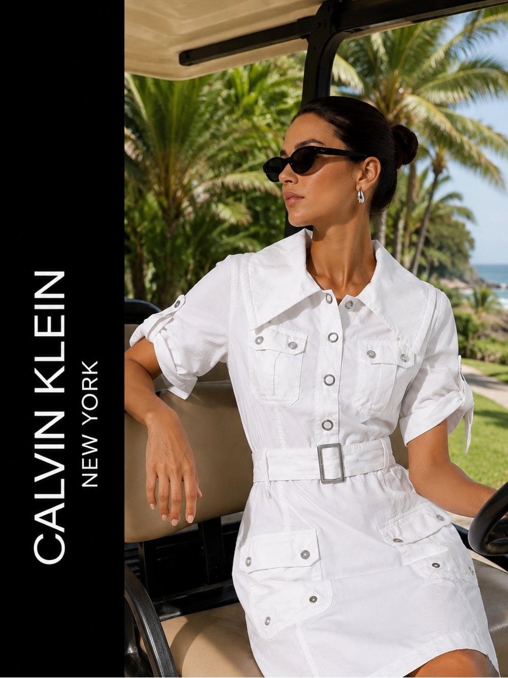 Calvin Klein White Casual Dress